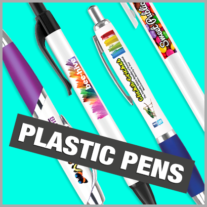 Plastic Pens personalised with print