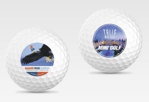 Printed golf balls